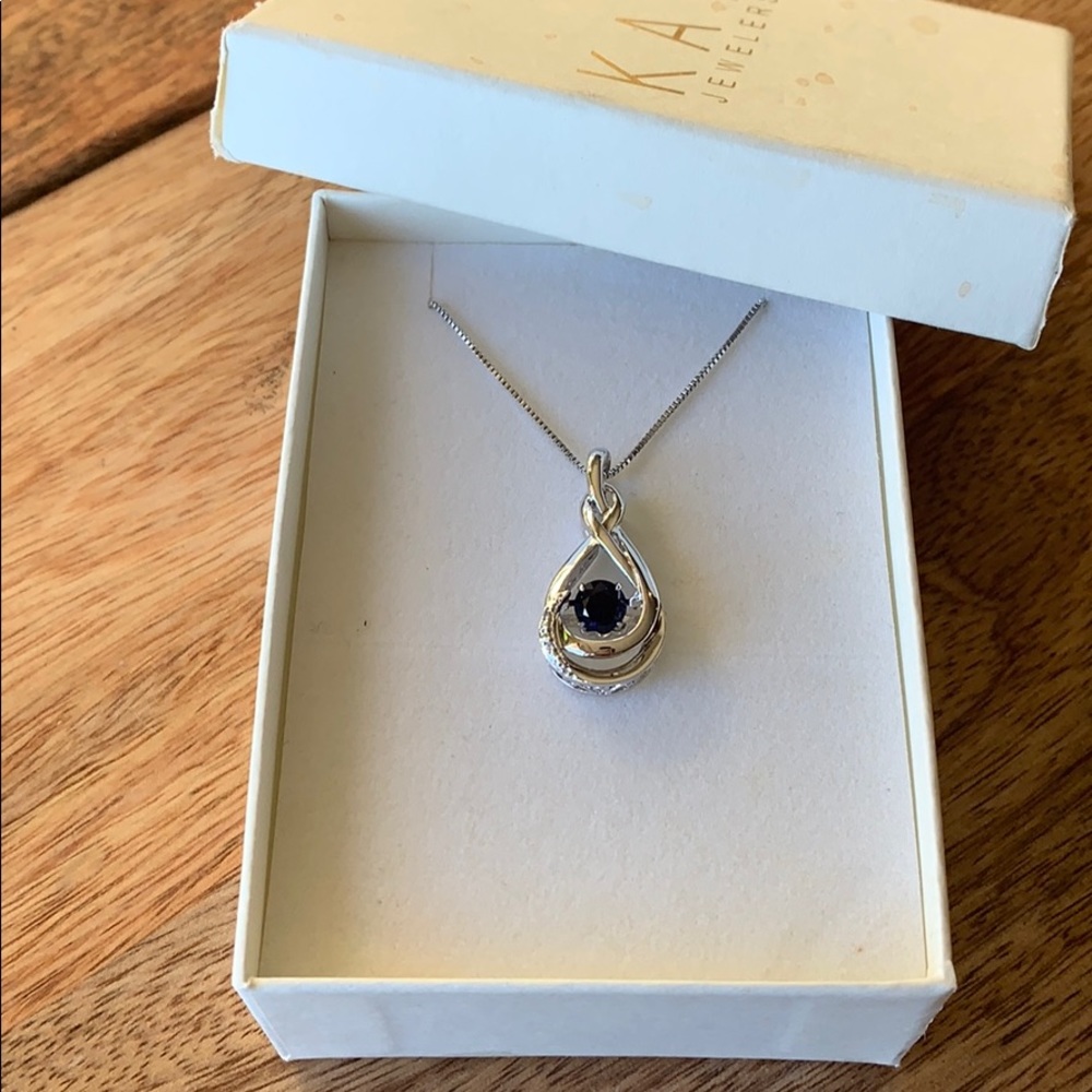 Kay Jeweler blue sapphire necklace